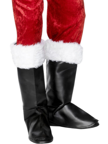 Black Santa Boot Covers - Party Savers