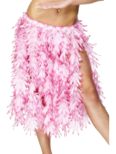 Hawaiian Hula Skirt Pink with Elaticated Waist - Party Savers