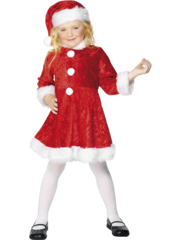 Girls Costume - Mini Miss Santa - Party Savers