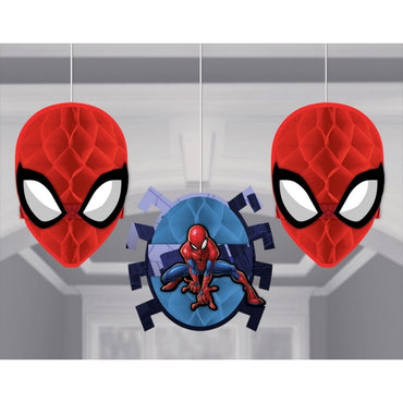 Spider-Man Webbed Wonder Honeycomb Decorations 3pk - Party Savers