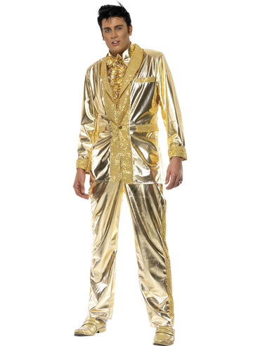 Mens Costume - Elvis Gold Suit - Party Savers