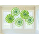 Kiwi Fan Decorations Printed Paper 8in 5pk - Party Savers