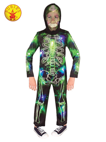 Boys Costume - Spooky Glow In The Dark Skeleton Costume - Party Savers