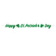 Foil Happy St. Patrick's Day Streamer 7.25in x 7ft Each - Party Savers