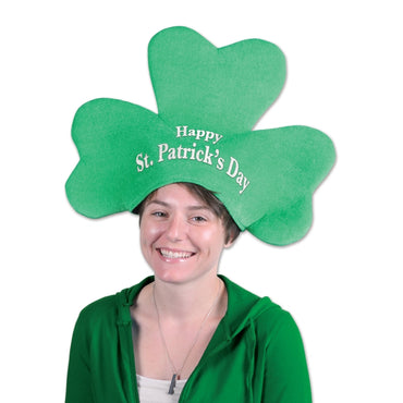 Plush St Patrick's Day Shamrock Hat Each - Party Savers
