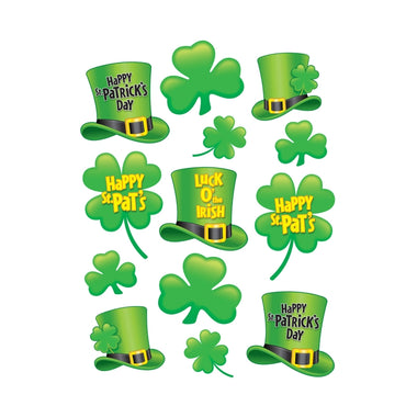 St Patrick's Day Clings 12in x 17in - Party Savers