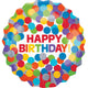 Primary Rainbow Birthday Holographic Jumbo Shape Balloon 71cm Each - Party Savers