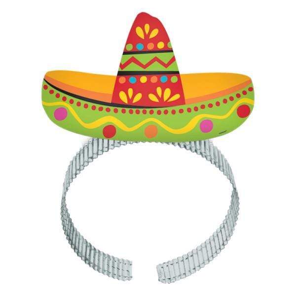 Fiesta Sombrero Headbands 8pk