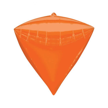 Orange Diamondz Foil Balloon 38cm x 43cm - Party Savers