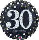 Sparkling Happy Birthday 30 Foil Balloon 45cm - Party Savers