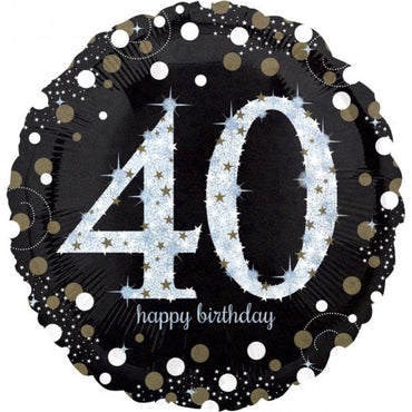 Jumbo Shape Holographic Sparkling Birthday 40 - Party Savers