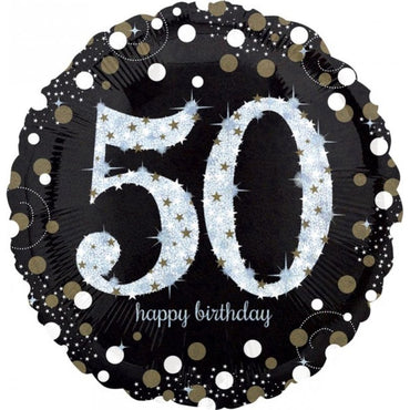 Jumbo Shape Holographic Sparkling Birthday 50 - Party Savers