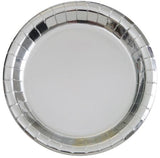 Iridescent Foil Round Paper Plates 18cm 8pk - Party Savers
