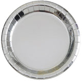 Iridescent Foil Round Paper Plates 23cm 8pk - Party Savers
