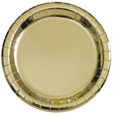 Rose Gold Foil Round Plates 18cm 8pk - Party Savers