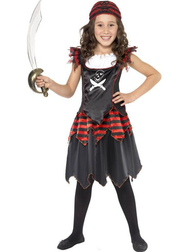 Girls Costume - Pirate Skull & Crossbones Girl - Party Savers