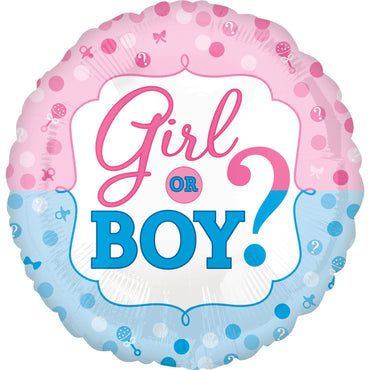 Gender Reveal Foil Balloon 45cm - Party Savers