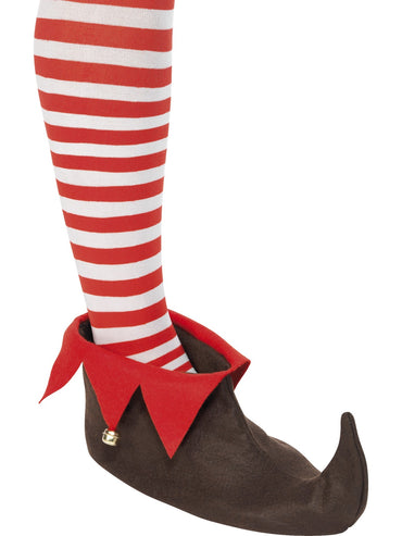 Brown Elf Shoes with Bells - Party Savers