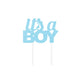 Cake Topper it's a BOY Blue Glittered Cardboard - Party Savers