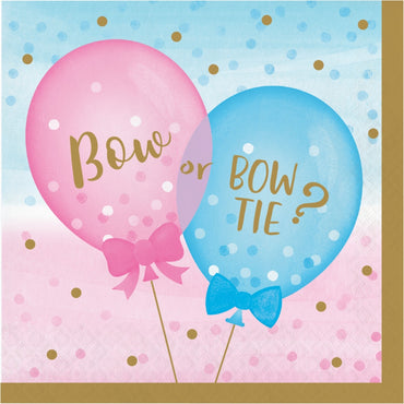 Gender Reveal Balloons Lunch Napkins 16pk - Party Savers