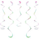Iridescent Foil Dizzy Danglers Hanging Swirls 10pk - Party Savers