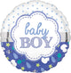 Baby Boy Scallop Foil Balloon 45cm - Party Savers
