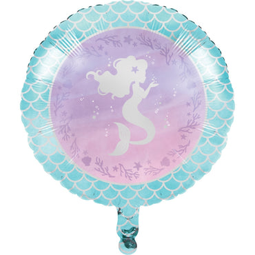 Mermaid Shine Iridescent Foil Balloon 45cm - Party Savers
