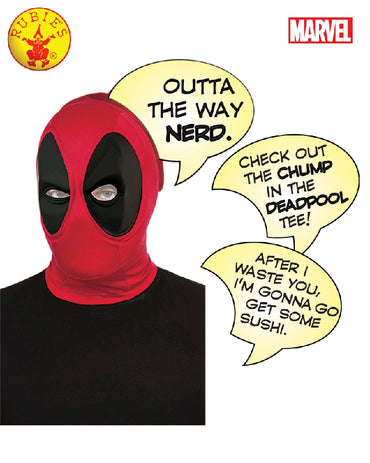 Deadpool Deluxe Mask With Speech Bubble - Party Savers