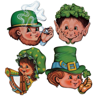 St Patrick Cutouts 12in 4pk - Party Savers