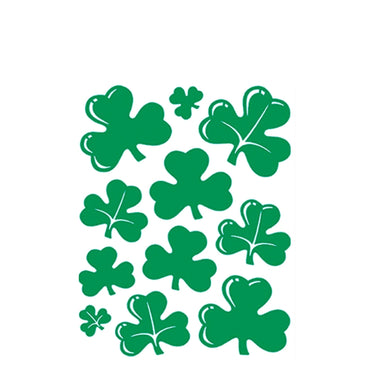 Shamrock Stickers 4.75in x 7.50in 4pk - Party Savers