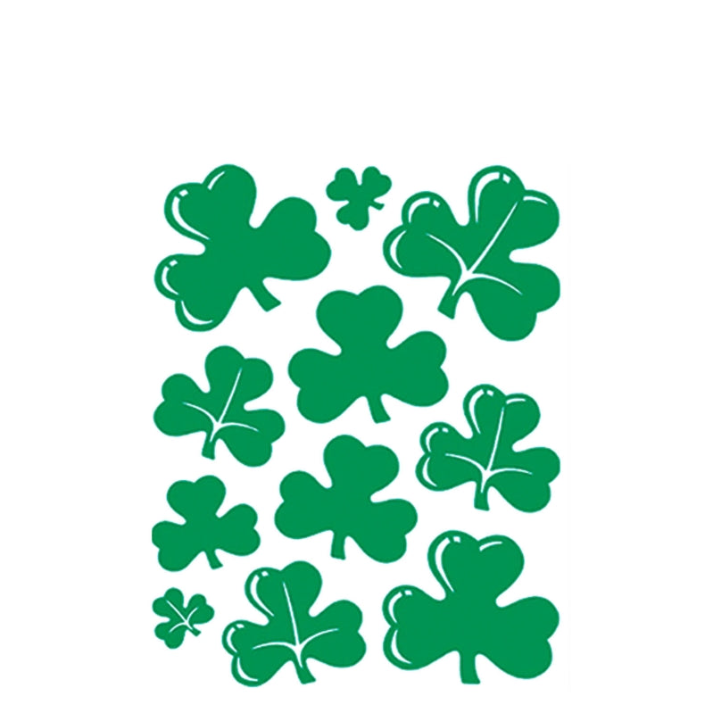 Shamrock Stickers 4.75in x 7.50in 4pk - Party Savers