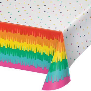 Fiesta Fun Tablecover All Over Print Plastic - Party Savers