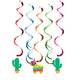 Fiesta Fun Dizzy Danglers Hanging Swirls 5pk - Party Savers