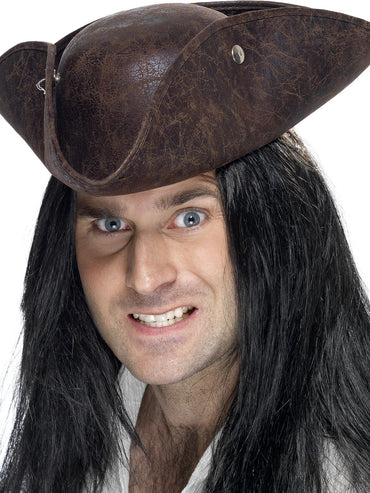 Brown Pirate Tricorn Hat - Party Savers