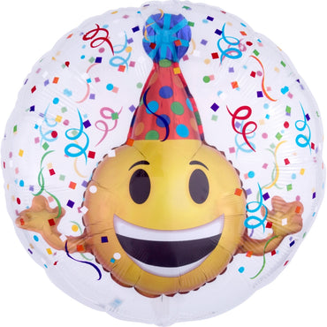 Emoticon Party Hat Insider Balloon - Party Savers