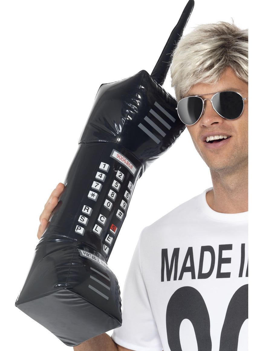 Black Inflatable Retro Mobile Phone - Party Savers