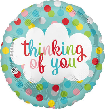 Dots Thinking of You Foil Balloon 45cm - Party Savers