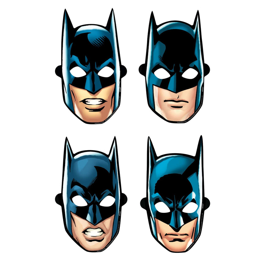 Batman Heroes Unite Paper Masks 21cm x 24cm 8pk