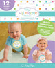 Baby Shower Stickers Milestone 12pk - Party Savers