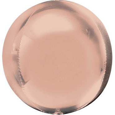 Rose Gold Orbz Foil Balloon Packaged 38cm x 40cm - Party Savers
