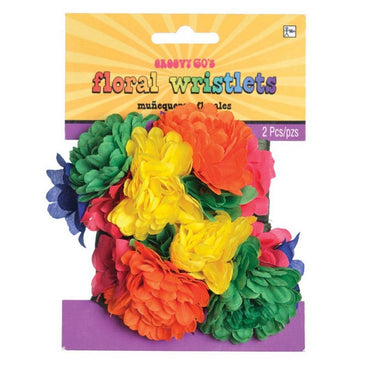 Multi Coloured Flower Wristlets - Party Savers