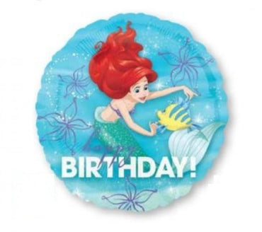 Dream Big Ariel Happy Birthday  Foil Balloon 45cm - Party Savers