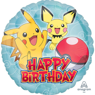 Pokemon Happy Birthday 45cm Balloon Each - Party Savers
