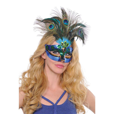 Peacock Feather Mask - Party Savers