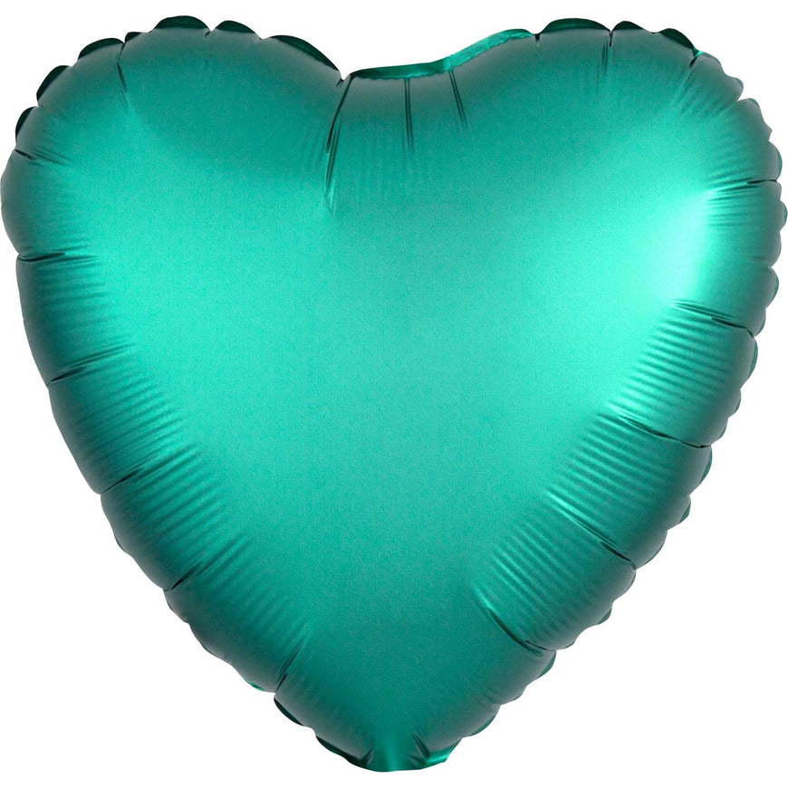 Royal Blue Satin Heart Foil Balloon 43cm - Party Savers