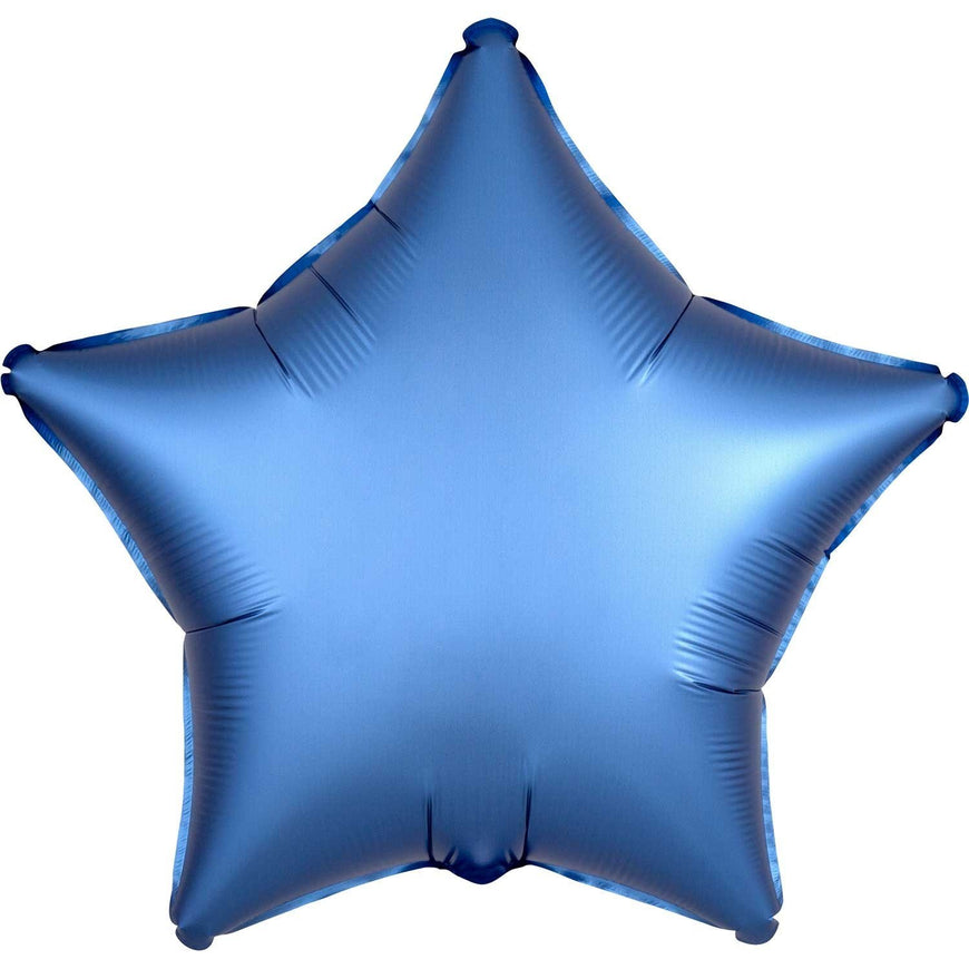 Black Satin Star Foil Balloon 48cm - Party Savers