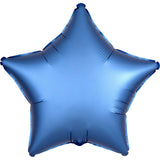 Silver Satin Star Foil Balloon 48cm - Party Savers