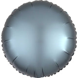 Silver Satin Round Foil Balloon 43cm - Party Savers