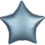 Silver Satin Star Foil Balloon 48cm - Party Savers