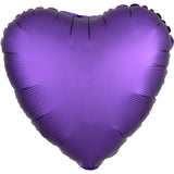 Pastel Blue Satin Heart Foil Balloon 43cm - Party Savers